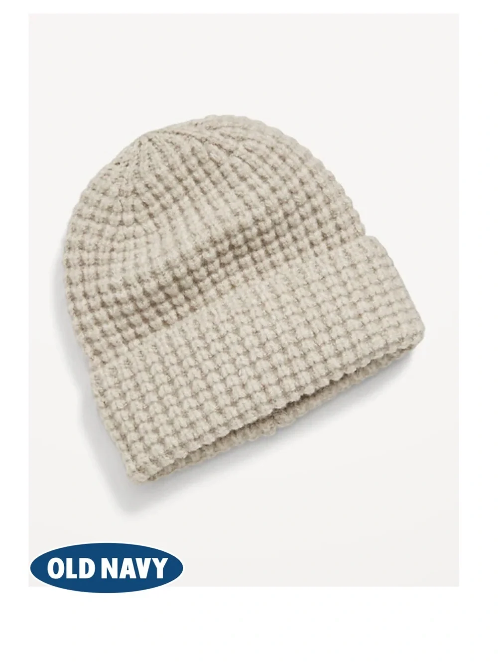 Old Navy Kids Cream Textured Waffle Beanie